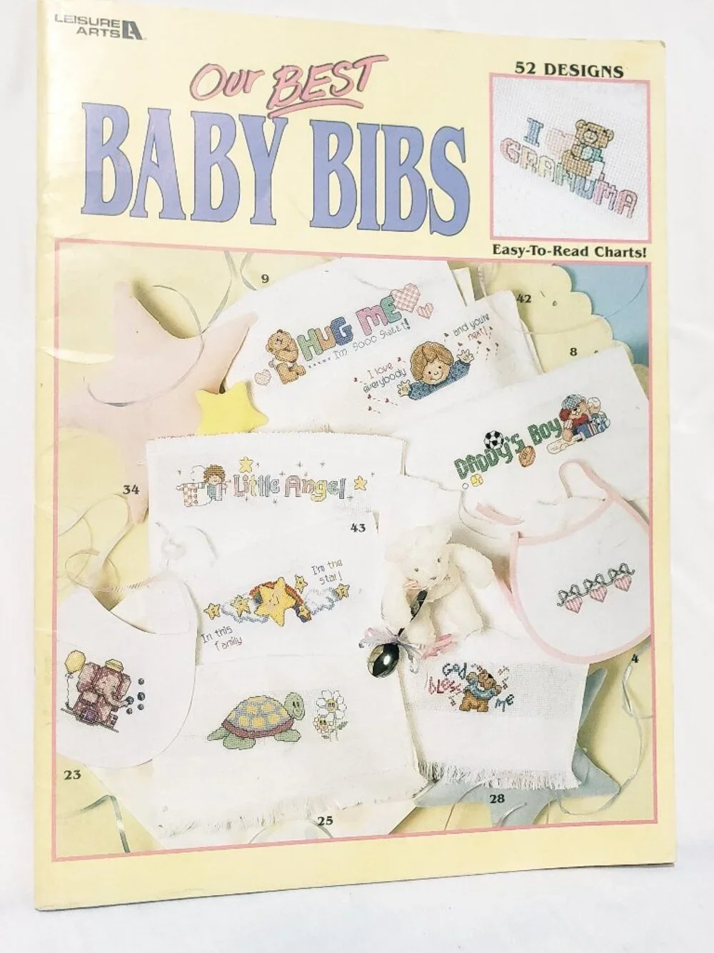 Our Best Baby Bibs Cross Stitch Leaflet 3272 Leisure Arts 2001